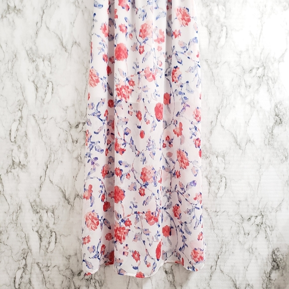 Want & Need Floral Lattice Popover Maxi Dress XS - Picture 14 of 14